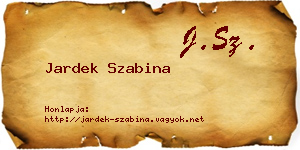 Jardek Szabina névjegykártya